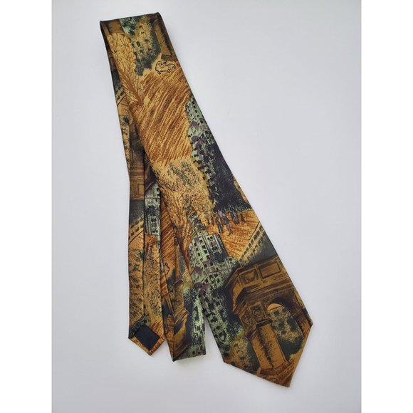 Other - Empiere Armani 100% silk Italy tie street scene moody tones 80s vibe work